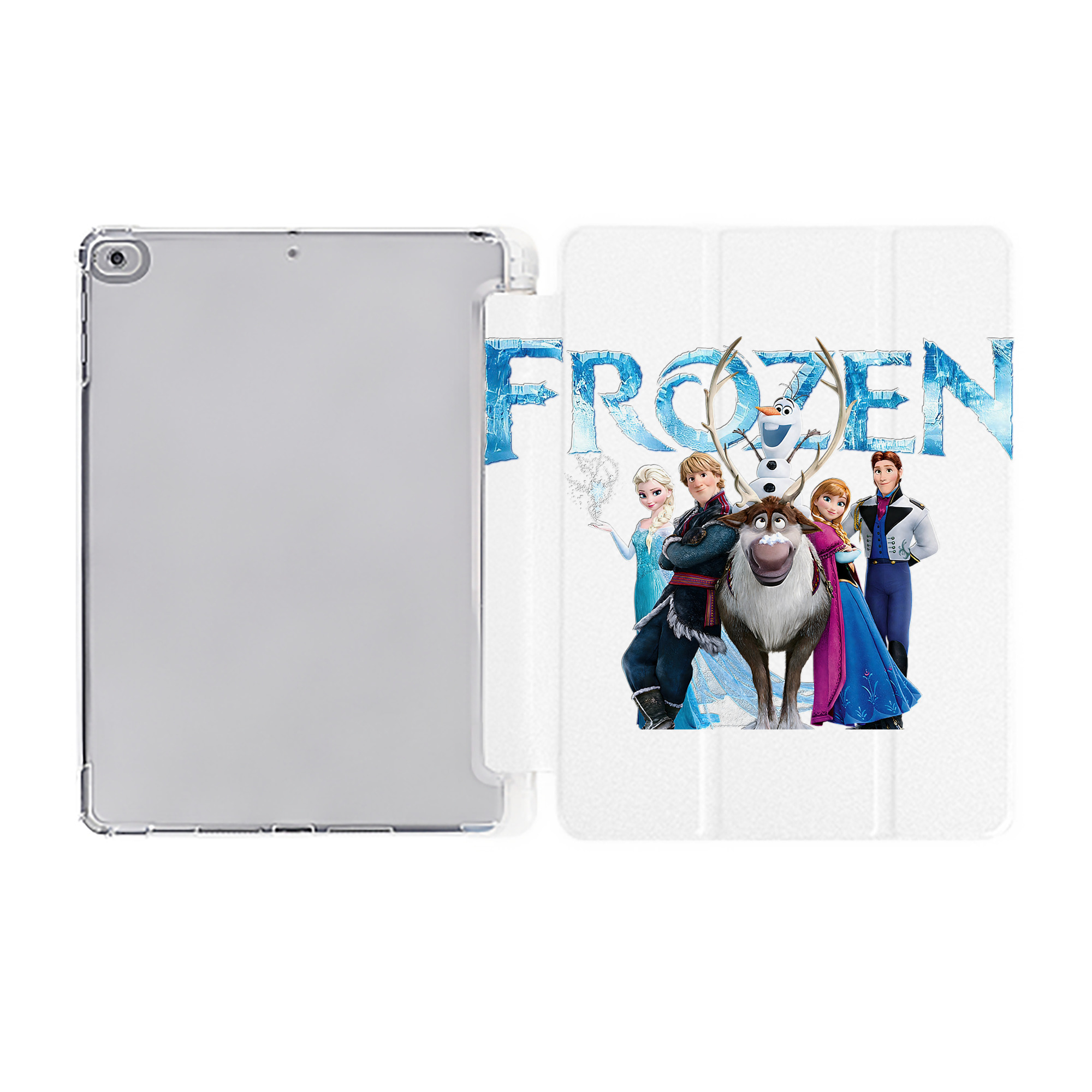 （画像用） アナと雪の女王 アンナ エルサ Frozen Anna Elsa IPad ケース ペン収納付き 三つ折りスタンド PUレザー×シリコン 対応機種9.5/10.5/10.9インチ